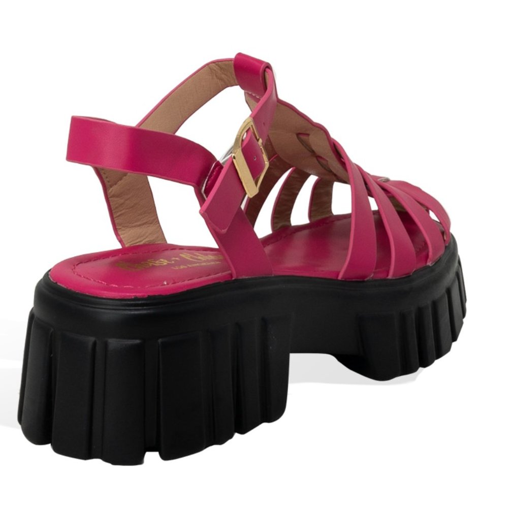 Women 's Platform Wedge Sandals Open Toe Adjustable Ankle Strap Chunky H… - Picture 2 of 3